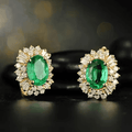 Elegant Emerald Royale Earrings