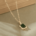 Elegant Emerald Grace Necklace
