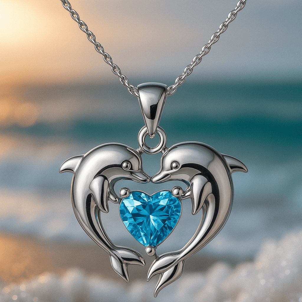 Dolphin Love Silver Necklace