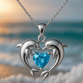 Dolphin Love Silver Necklace