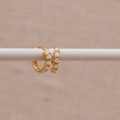 Gold Opal Huggie Hoops