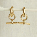 Everyday Gold Bar Hoop Earrings