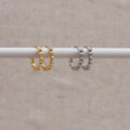 Hinged Bubble Hoops Gold or Silver