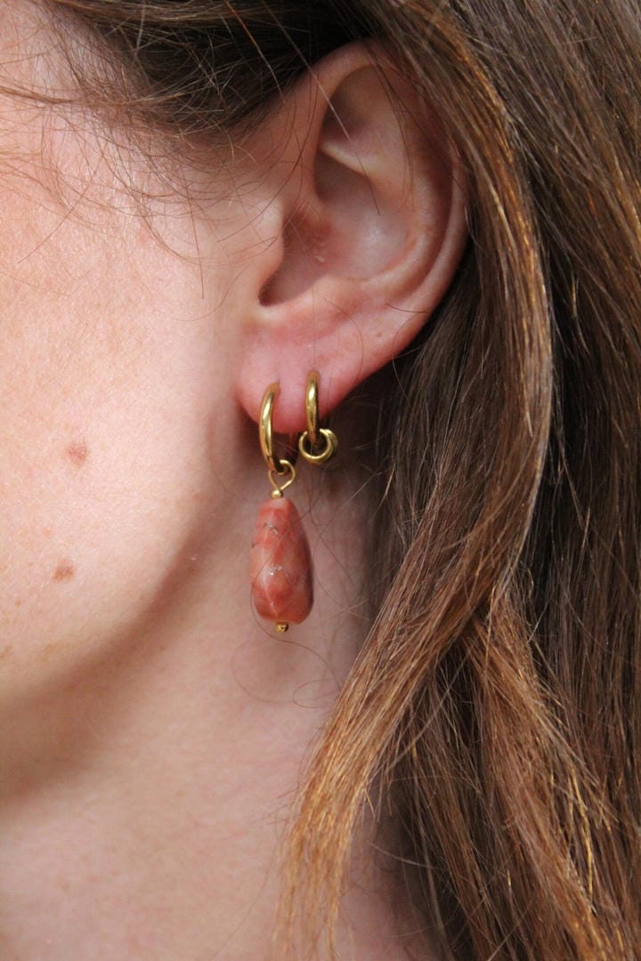 Lieze Elegant Timeless Stone Drop Earrings
