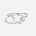 Lily Crystal Silver Vine Ring