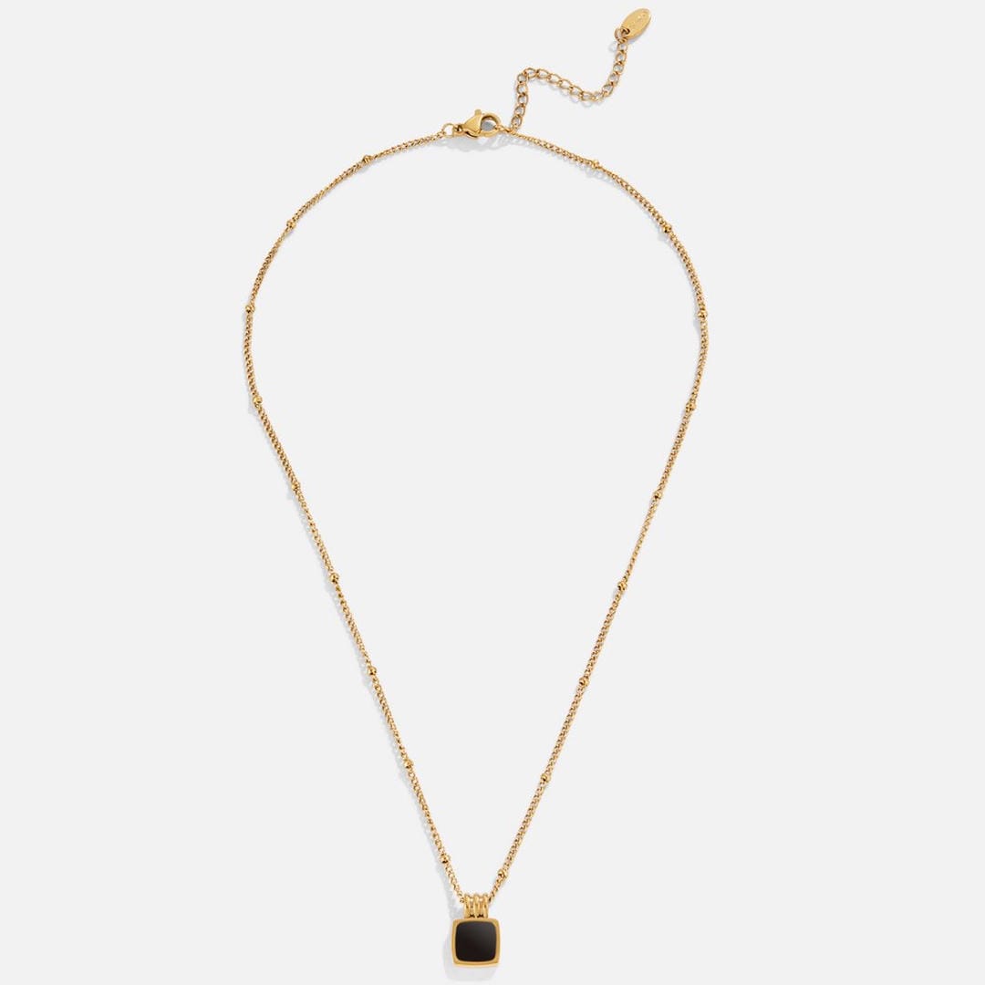Midnight Chic Black Pendant Necklace