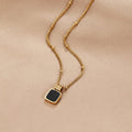 Midnight Chic Black Pendant Necklace