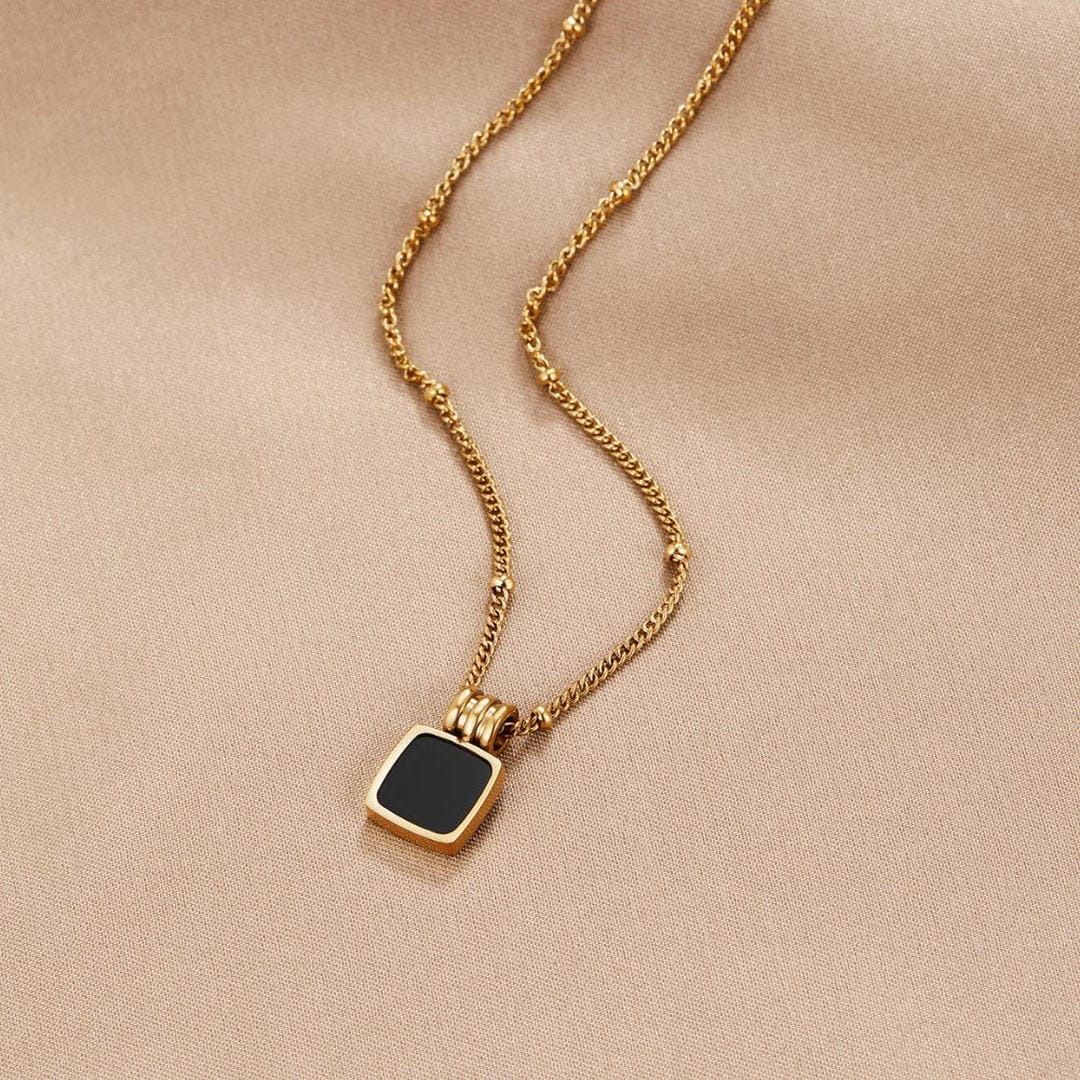 Midnight Chic Black Pendant Necklace