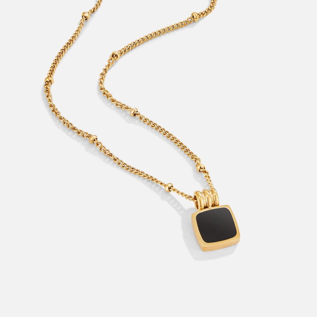 Midnight Chic Black Pendant Necklace