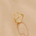 Melted Gold Heart Ring