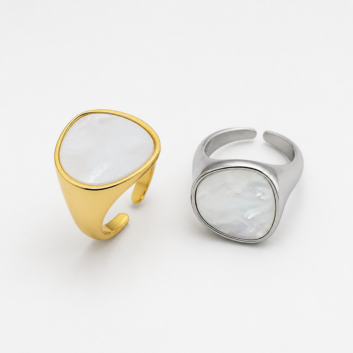 Mother of Pearl Signet Ring
