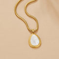 Mother of Pearl Teardrop Necklace