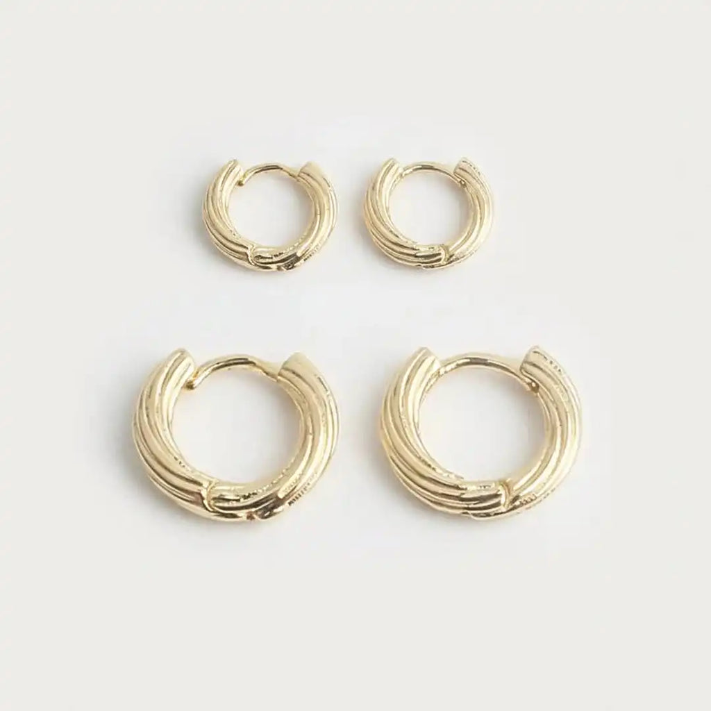 Stackable Hoop Earrings in Gold or Silver