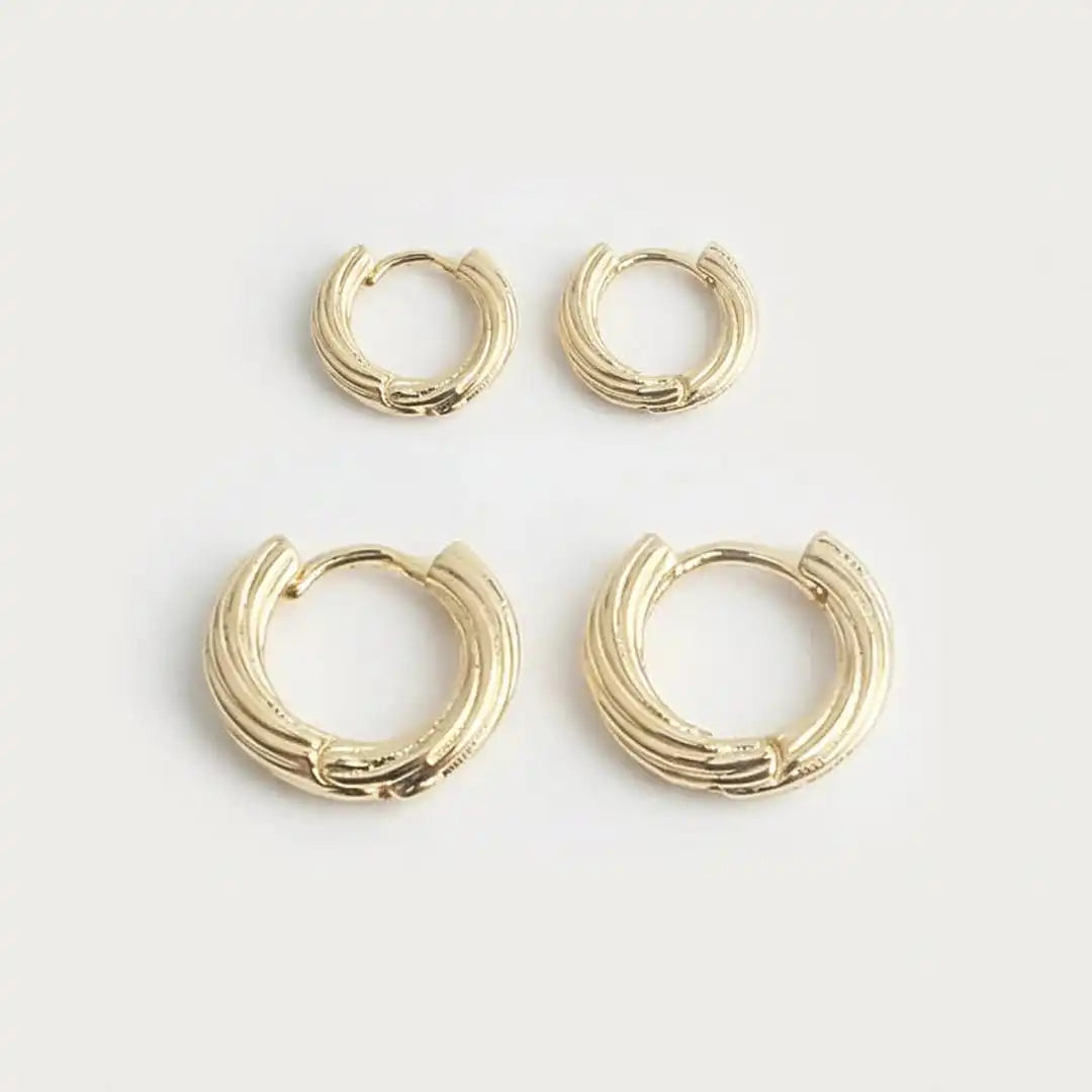 Stackable Hoop Earrings in Gold or Silver