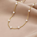 Timeless Gold Pearl Necklace