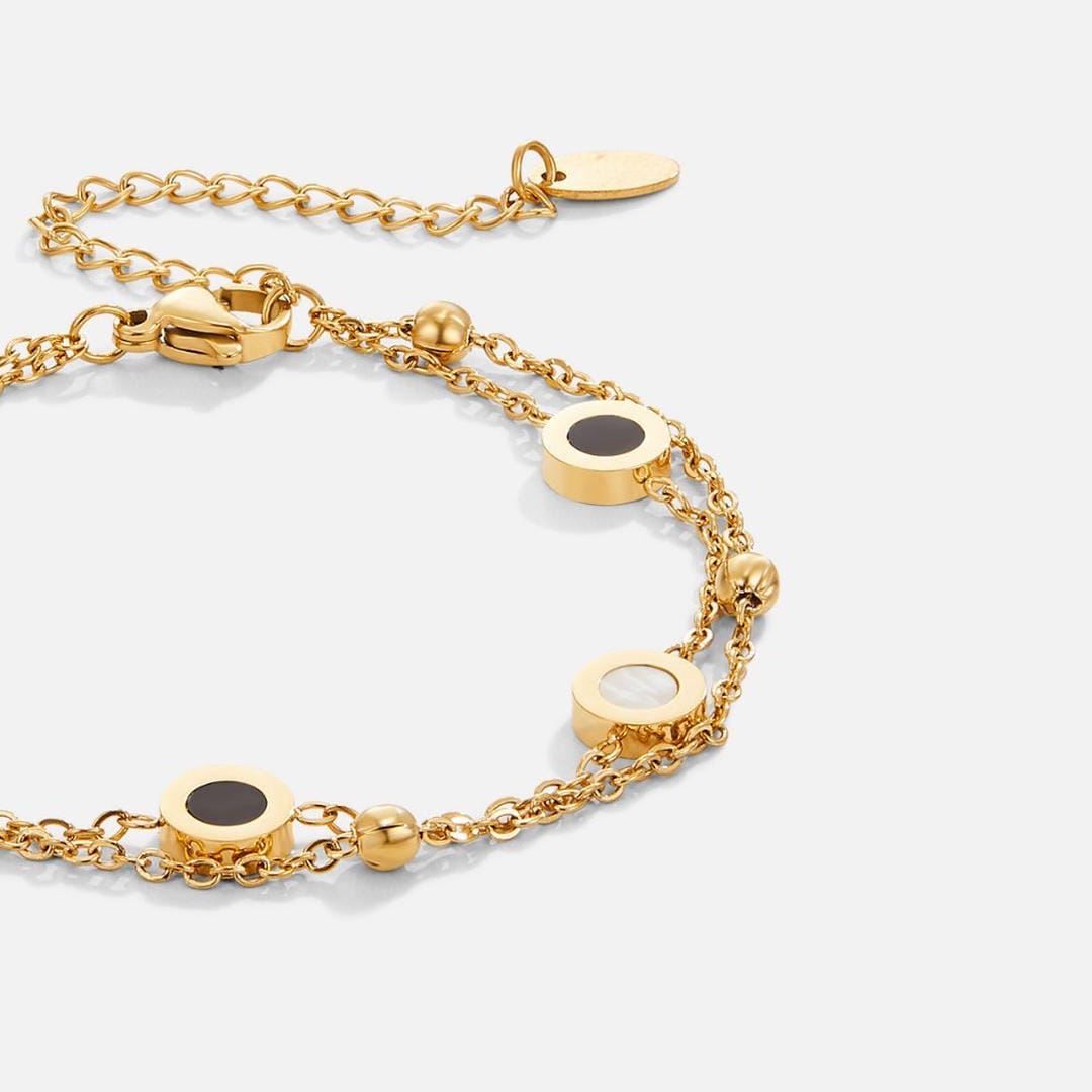 Muse Onyx & White Stone Bracelet