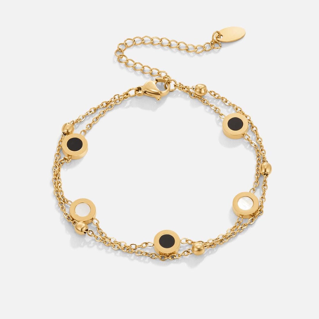Muse Onyx & White Stone Bracelet