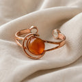 Citrine Sphere Copper Bracelet