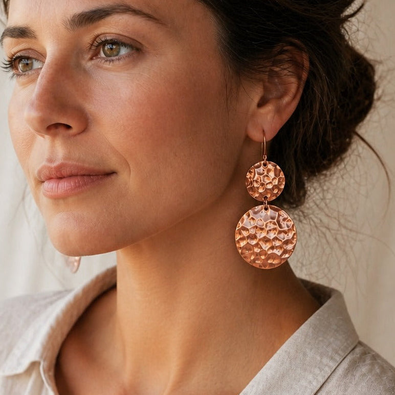 Solstice Glow Copper Earrings