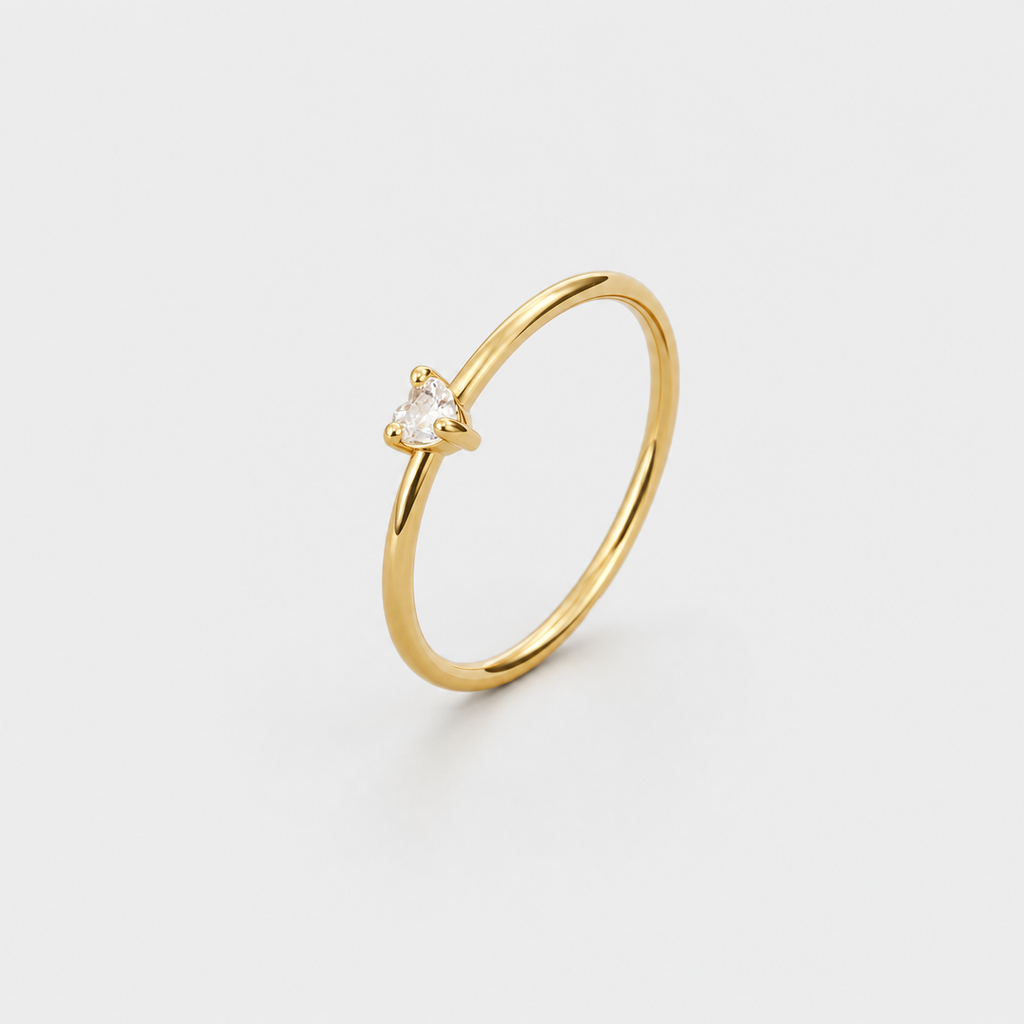 Love Crystal Heart Ring