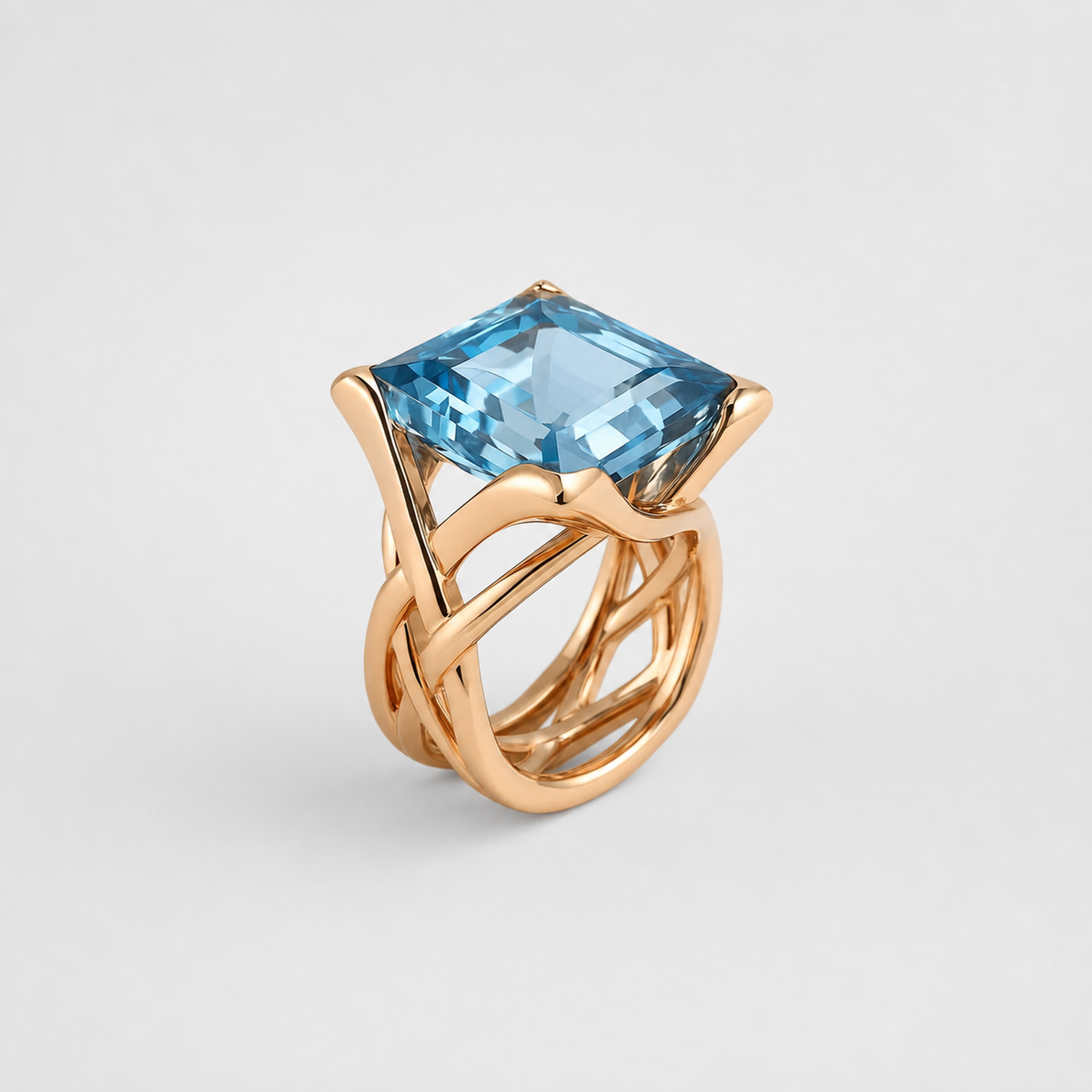 Vintage Gold Blue Gemstone Ring