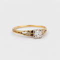 Vintage Zirconia Fine Gold Ring