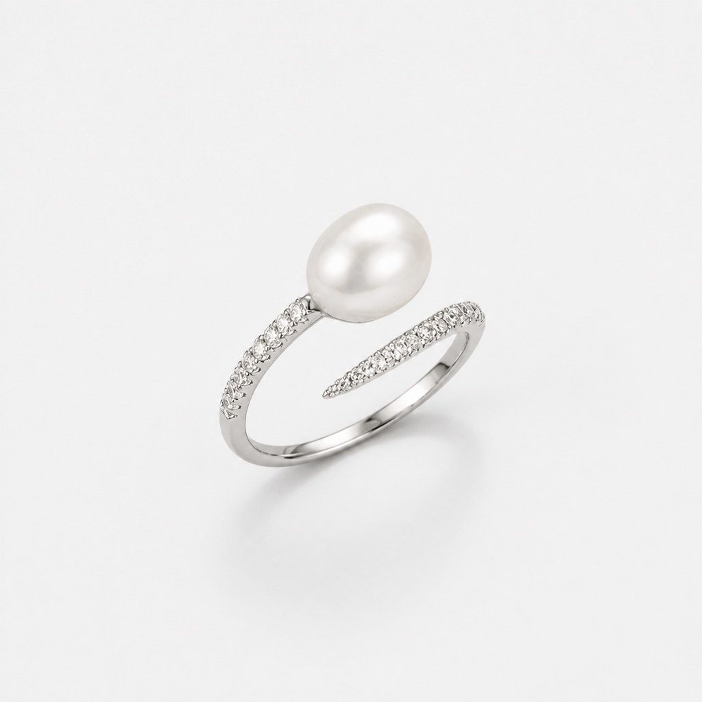 Pearl Cuff Wrap Open Ring