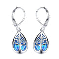 Silver Opal Tree Branch Earrings