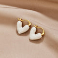 Pure White Heart Earrings