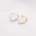 Pure White Heart Earrings