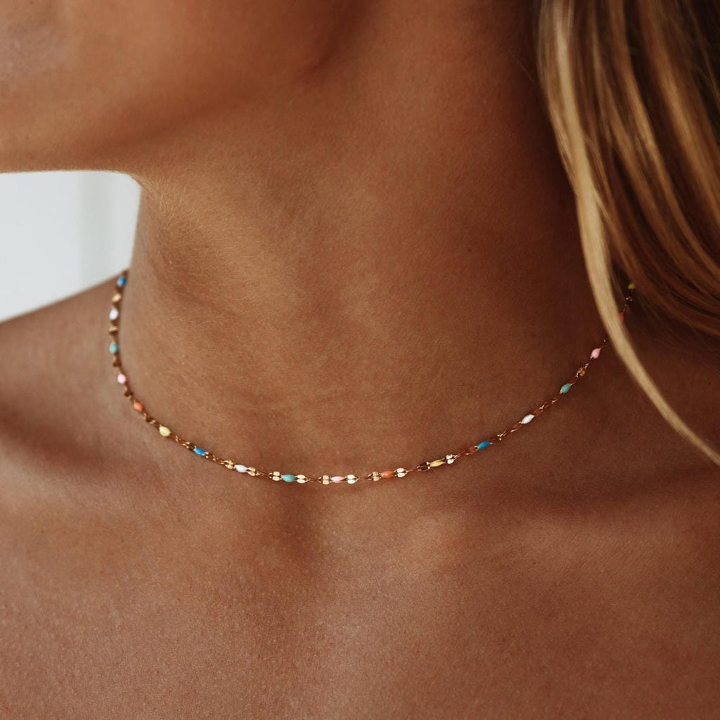 Colorburst Delicate Choker Necklace