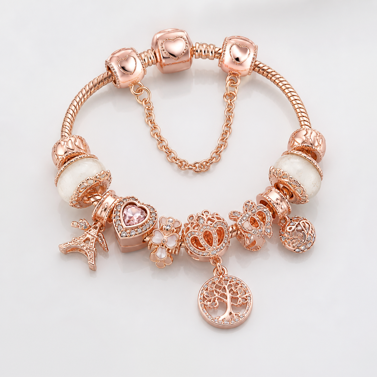Rose Dream catcher Bracelet with Charms Included