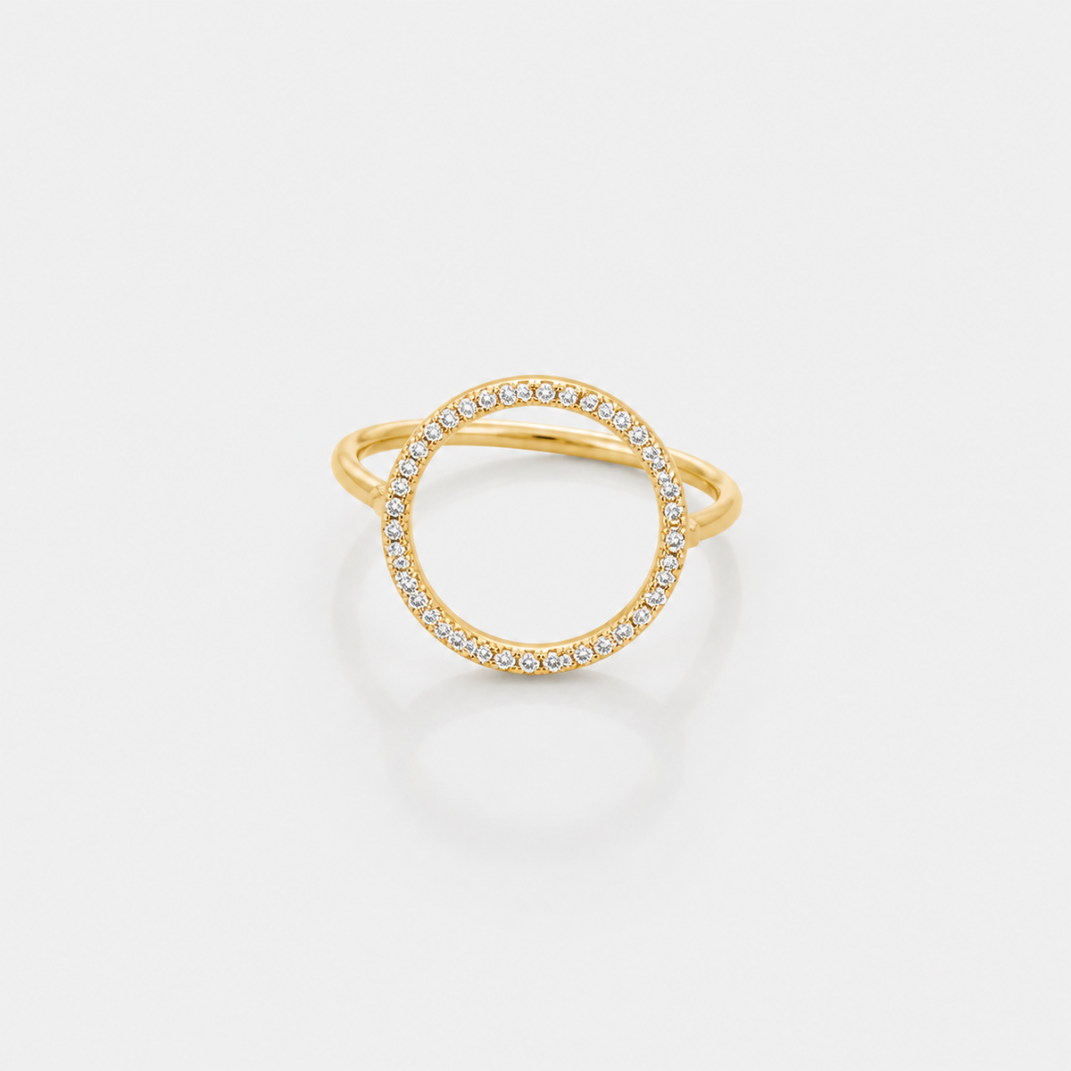 Round Cubic Circle Zirconia Ring