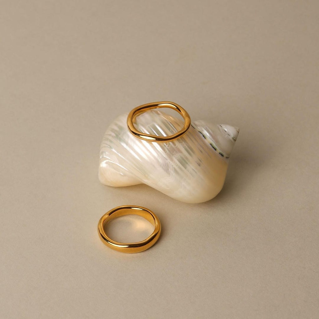 Twin Glow Stackable Ring Duo