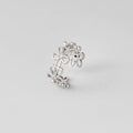 Silver Wildflower Infinity Ring