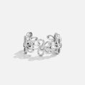 Silver Wildflower Infinity Ring