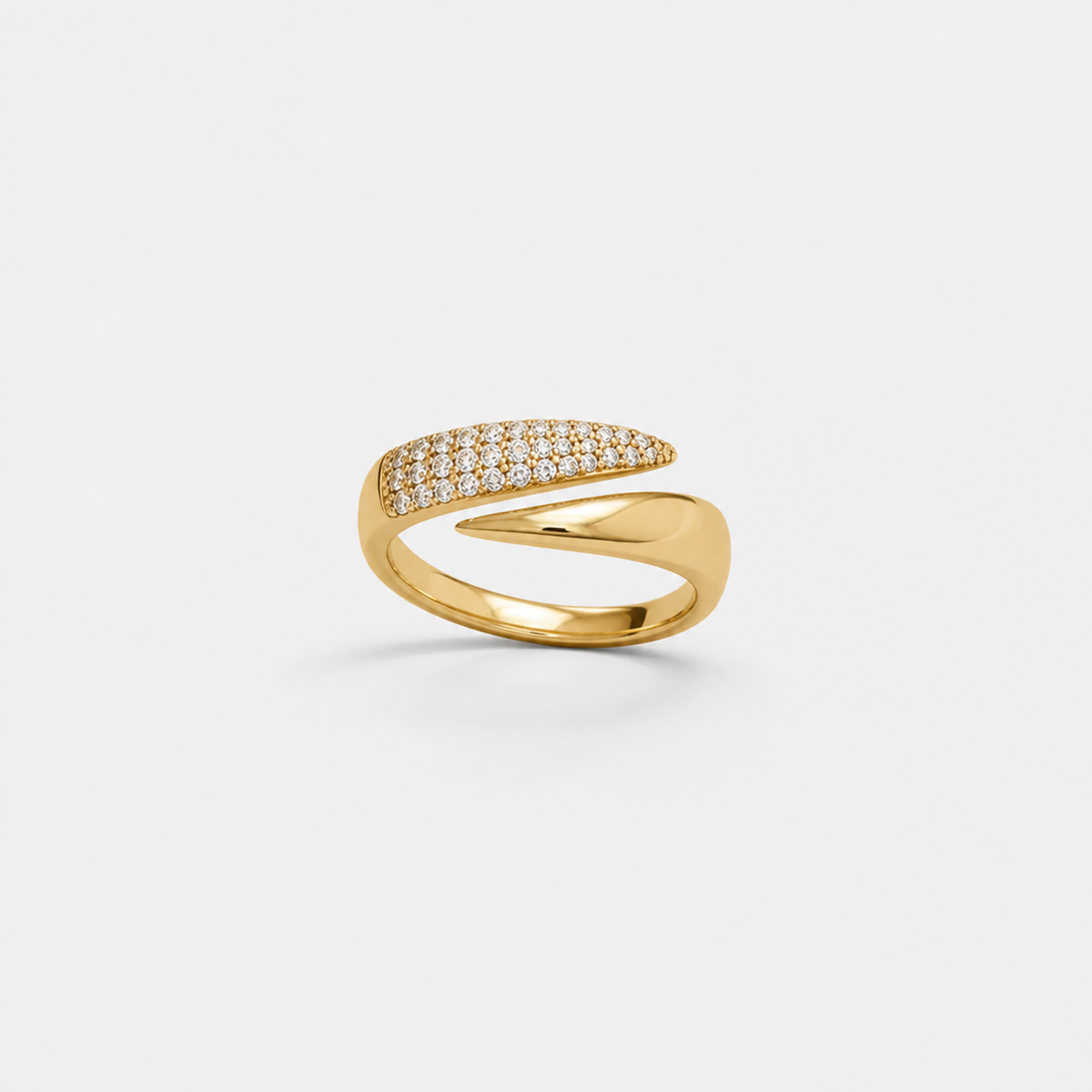 Sleek Crossover Wrap Ring