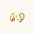 Lustrous Teardrop Stud Earrings