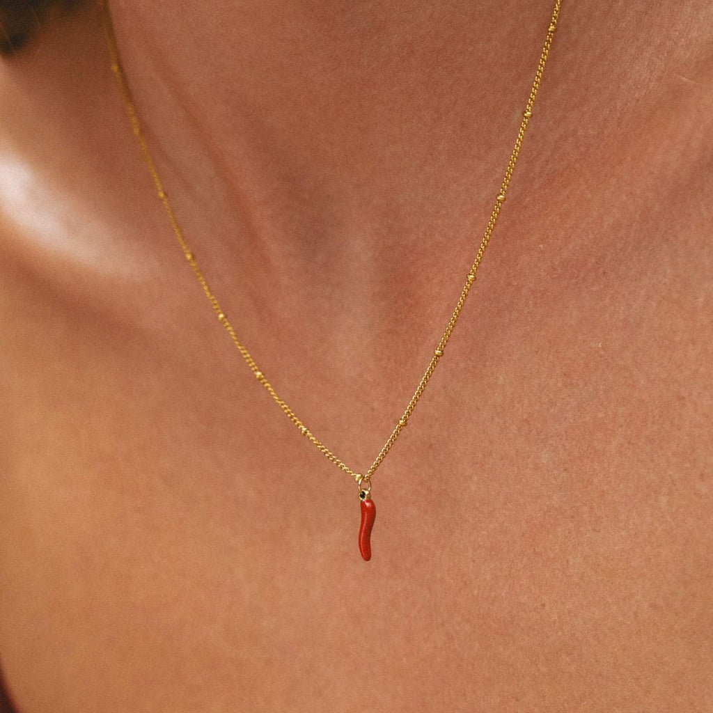 Radiant Red Chilli Pendant Necklace