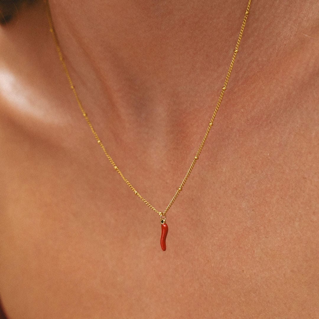 Radiant Red Chilli Pendant Necklace