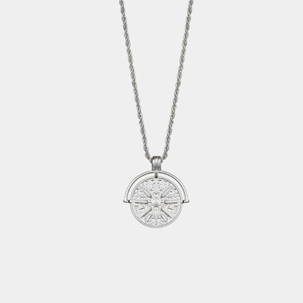 Sun Pendant Necklace in Silver or Gold
