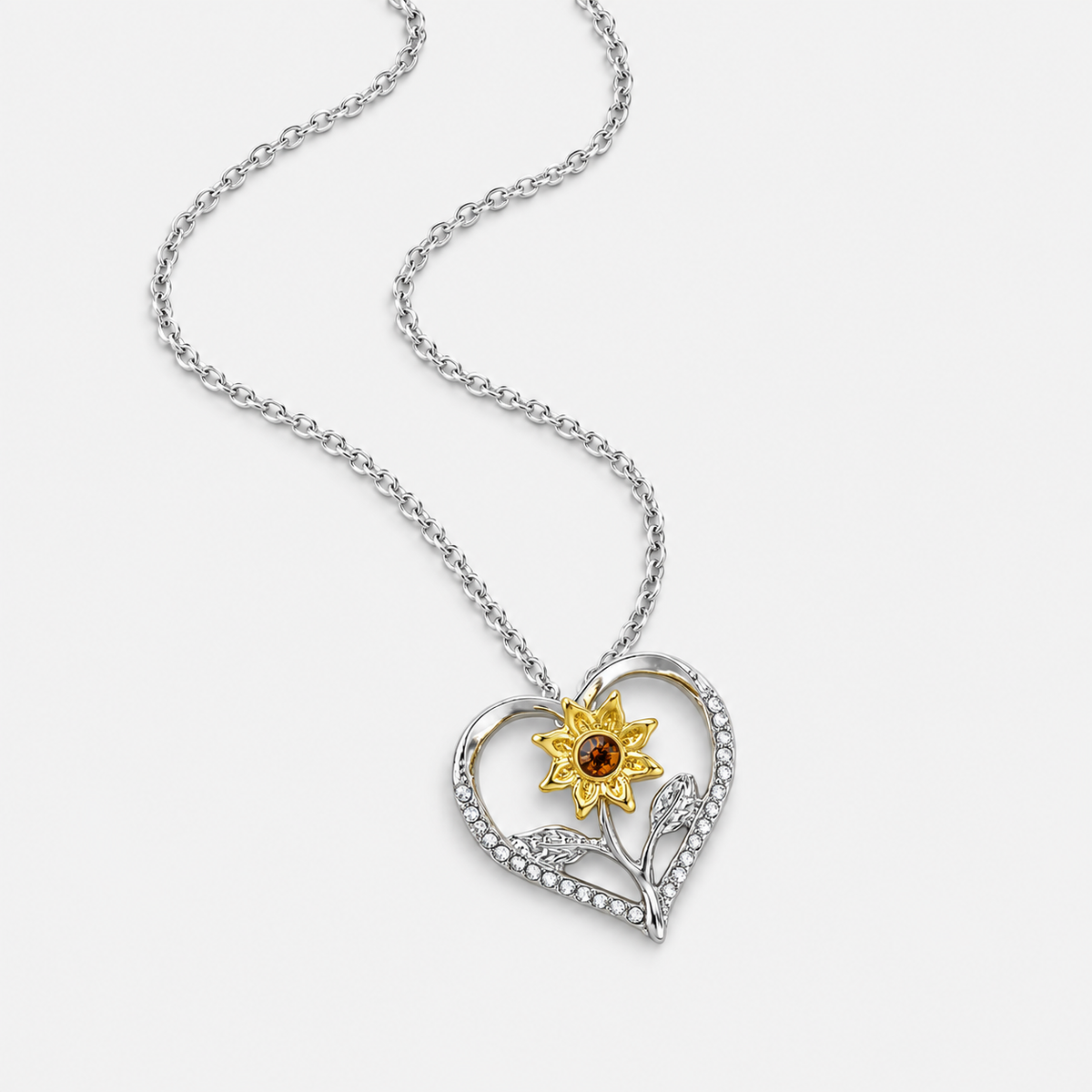 Sunflower Heart Necklace