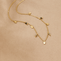 Tara Gold Square Droplet Necklace