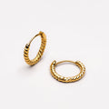 Gold Twisted Hoop Earrings