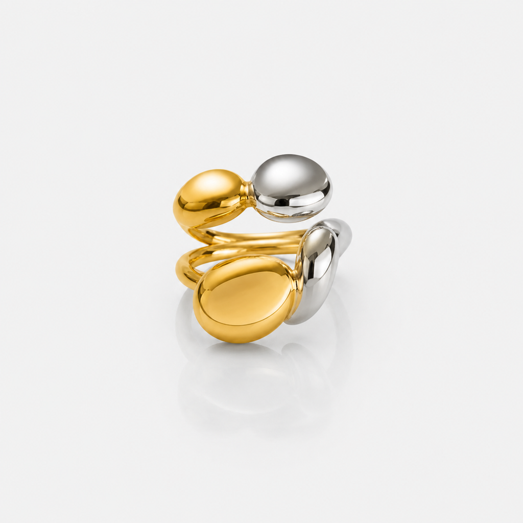 Two Tone Gold Silver Stackable Ring