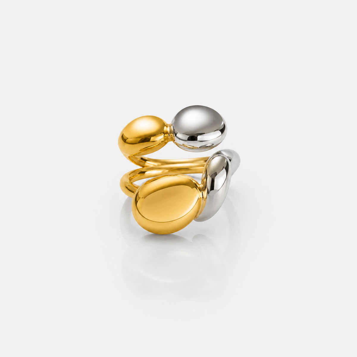 Two Tone Gold Silver Stackable Ring