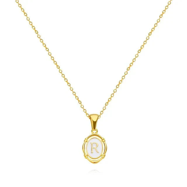 Vintage Gold Letter Necklace