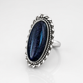 Vintage Silver Blue Sandstone Ring