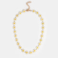 White Daisy Flower Necklace