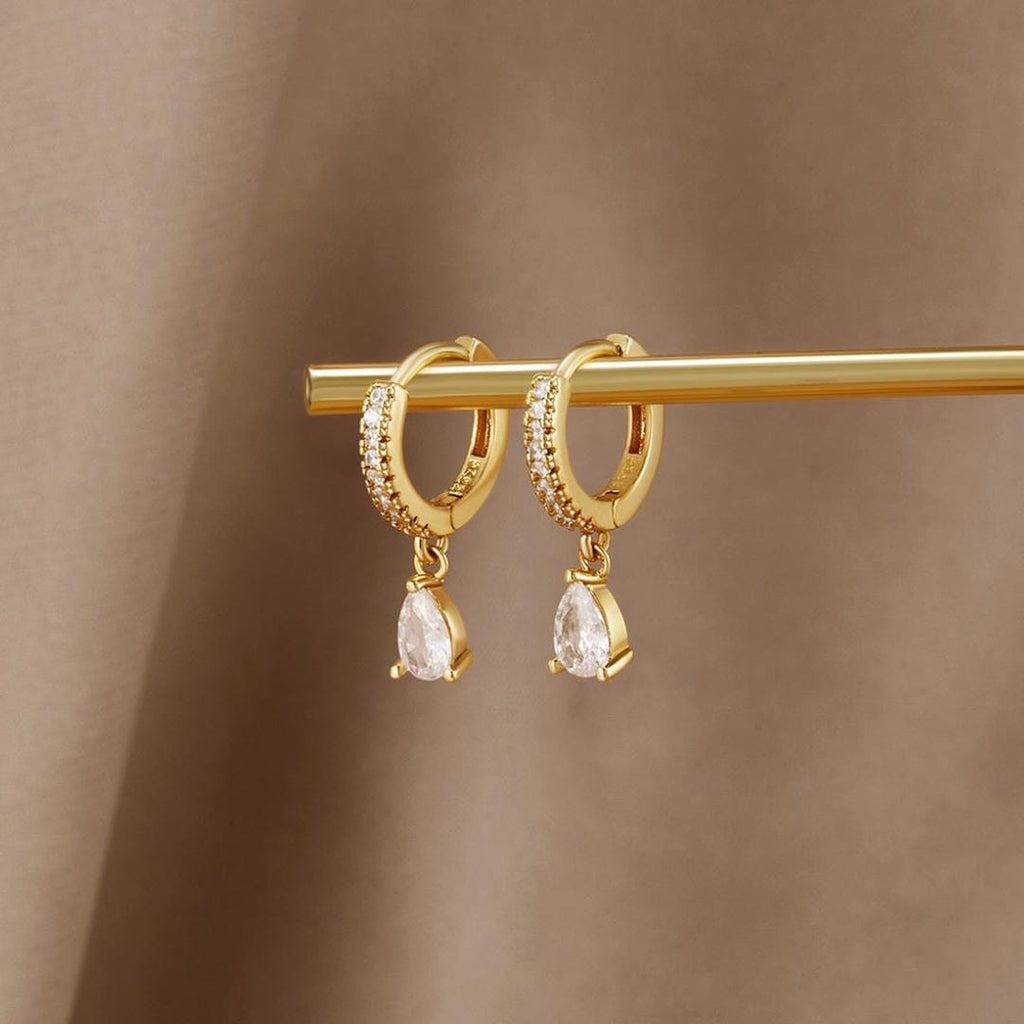 Crystal Gold Earrings